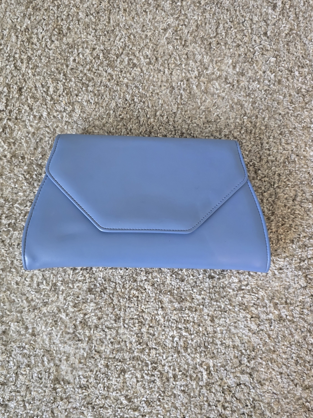 Blue Envelope Flap Clutch Shoulder Bag Convertable Strap Magnetic Snap Luxury